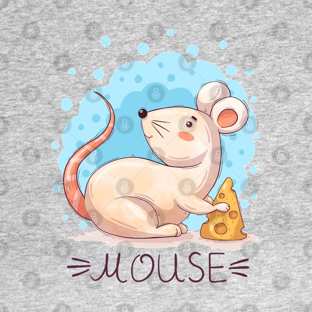 Mouse cheese cartoon by Mako Design 